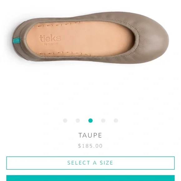 Tieks Taupe flat size 7 - Picture 5 of 6